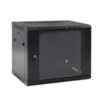 Armoire baie de brassage 19 pouces – 9U IP20 porte vitrée 600x450x500 noir – Armoire Murale