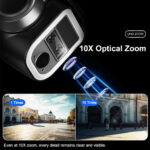Caméra de Surveillance VISION 2K 4G 4MP avec panneau solaire double objectif Zoom optique 10X Caméra solaire de sécurité PTZ extérieure – Image 3