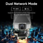 Caméra de Surveillance VISION 2K 4G 4MP avec panneau solaire double objectif Zoom optique 10X Caméra solaire de sécurité PTZ extérieure – Image 4