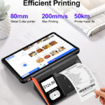 Noryox NB11T 11 pouces 4+64 Go Imprimante thermique 80 mm POS Commerce de détail Android 14 GMS Caisse enregistreuse portable