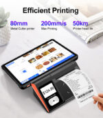 Noryox NB11T 11 pouces 4+64 Go Imprimante thermique 80 mm POS Commerce de détail Android 14 GMS Caisse enregistreuse portable