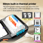 Terminal de point de vente mobile Noryox NB55 NB65 avec imprimante thermique 80 mm, lecteur NFC, Android 14 GMS, tout-en-un, 6,5 pouces – Image 3