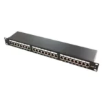 Panneau de brassage RJ45 19 pouces, CAT.6, 24 ports, Blindé